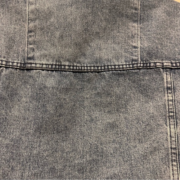 MICHAEL KORS MK Logo Cropped Stretch Denim Jean Jacket S Blue Gold Buttons M - Picture 7 of 12